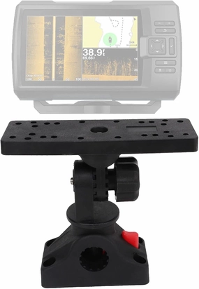 Fish Finder Mount Base, 360° Rotating Fish Finder Holder, Removable Adjustable Boat Fish Finder Electronic Mount, Stable Fish Finder Bracket for Canoe Kayak C Size Ball Adapters