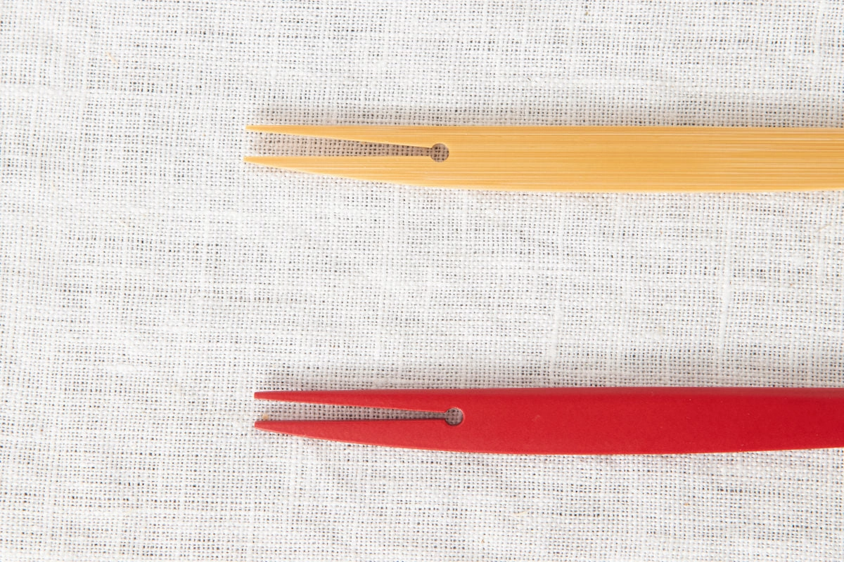 Fish Fork [ Natural, Red ] / Small, Large / Mōsō bamboo / Ōita-JPN 211106