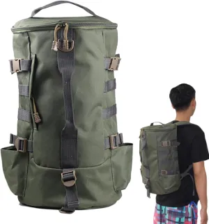 Fishing Backpack - Fishing Tackle Bag, 45cm Box Bag with Rod Holders - Waterproof Oxford Sling Pack with Compartments for Reels, Bait, and Gear for River Fishing, Mountain Trekking, or Lake Camping