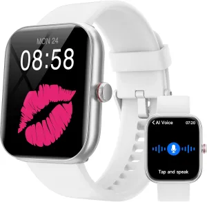 Fitness Tracker- [Alexa Built-in & Answer/Make Calls], 1.91" Smart Watch with Heart Rate/Blood Oxygen/Sleep Monitor, Step Counter Fitness Watch with 100 Sports Modes, IP68 Waterproof for iOS Android