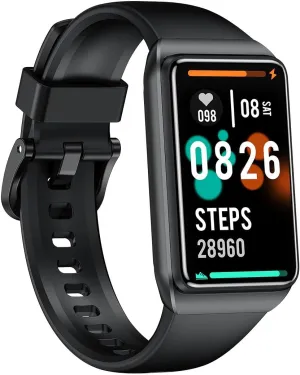 Fitness Tracker with 24/7 Heart Rate, Sleep Tracker 24 Sports Modes Activity Tracker Step Calorie Counter 1ATM Waterproof Smart Watch for Andriod iPhone Women Men (Black)