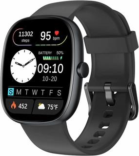 Fitness Tracker 2025 Ver. (Answer/Make Calls), 1.85" Smart Watch Fitness Watches for Women Men with 24/7 Heart Rate Blood Oxygen Monitor Sleep Tracker 100  Sport Modes IP68 Waterproof (Black)