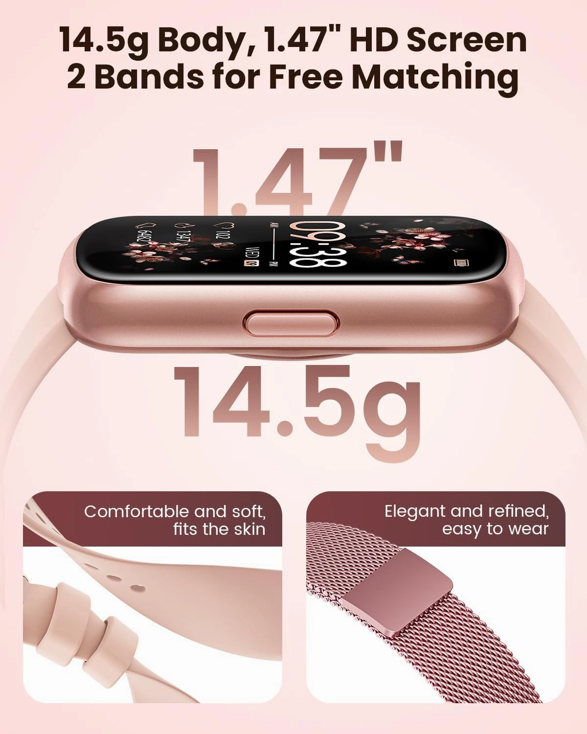 Fitness Tracker- Smart Watches for Women Men with 24/7 Heart Rate Monitor Blood Oxygen Sleep Tracker, Waterproof Fitness Watch, Activity Smartwatch for Android iPhone, Calorie Distance Pedometer, Gift