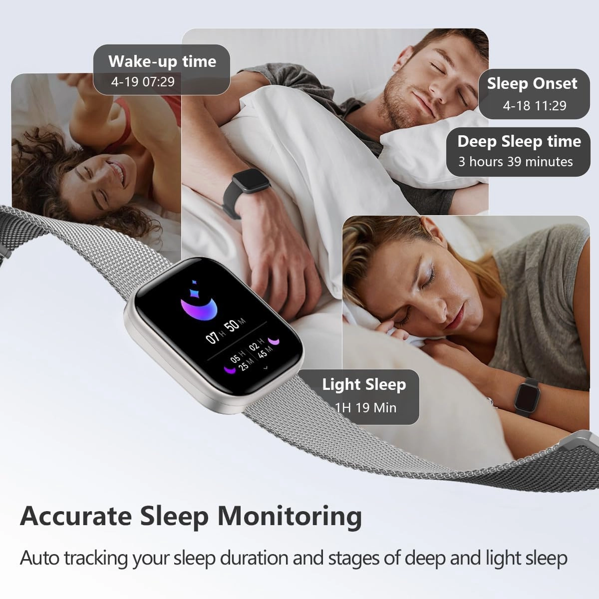 FITVII Health & Fitness Tracker 2024 (Answer/Make Calls), Smart Watch with 24/7 Heart Rate and Blood Pressure, Sleep Tracking, Blood Oxygen Monitor, 120  Sport Mode Waterproof Activity Tracker