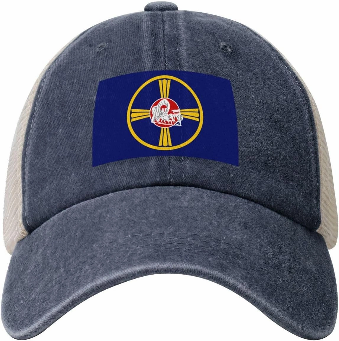 Flag of Omaha, Nebraska Baseball Cap for Men Women Adjustable Mesh Trucker Hat Golf Ball Caps