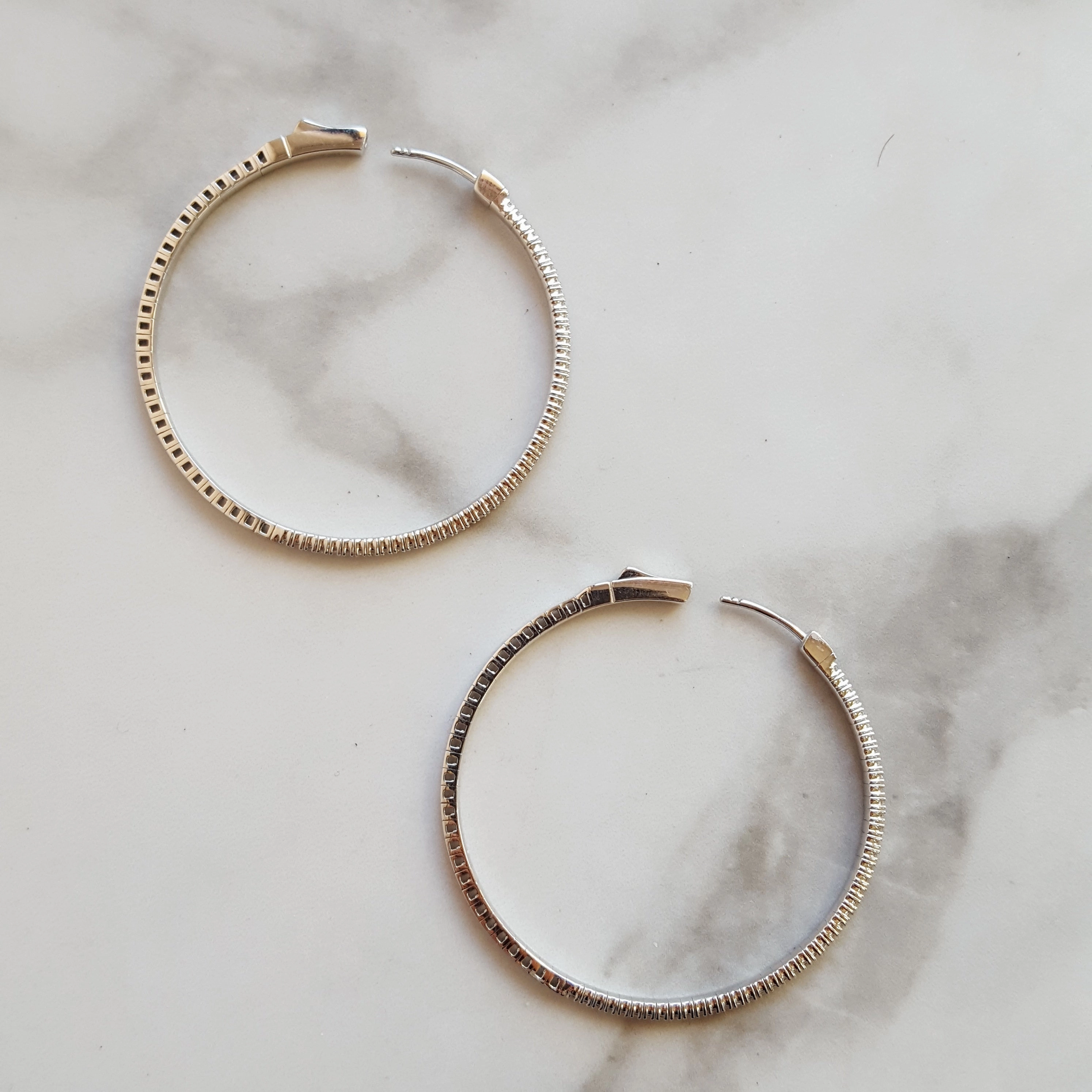 Flexible Diamond Hoops