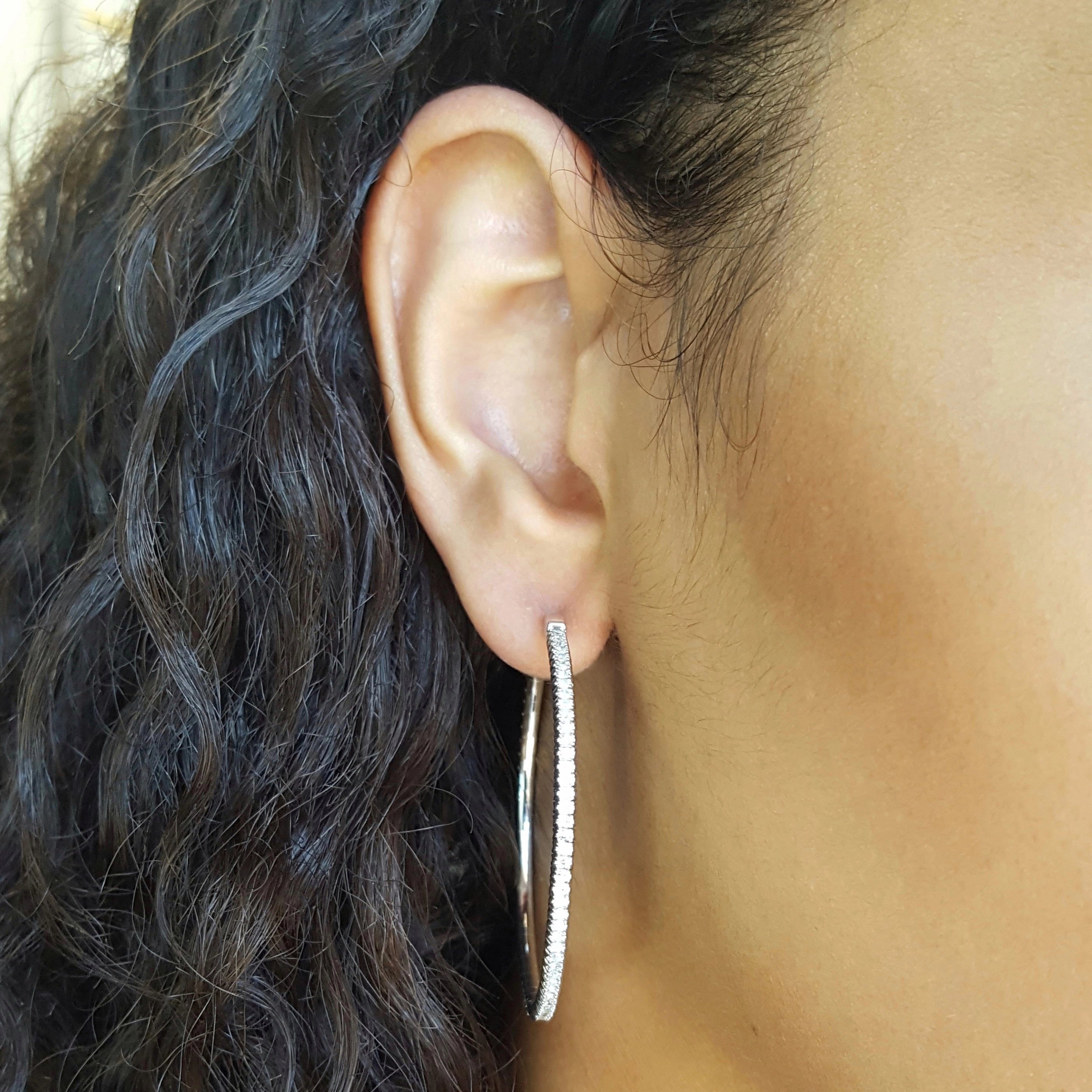 Flexible Diamond Hoops