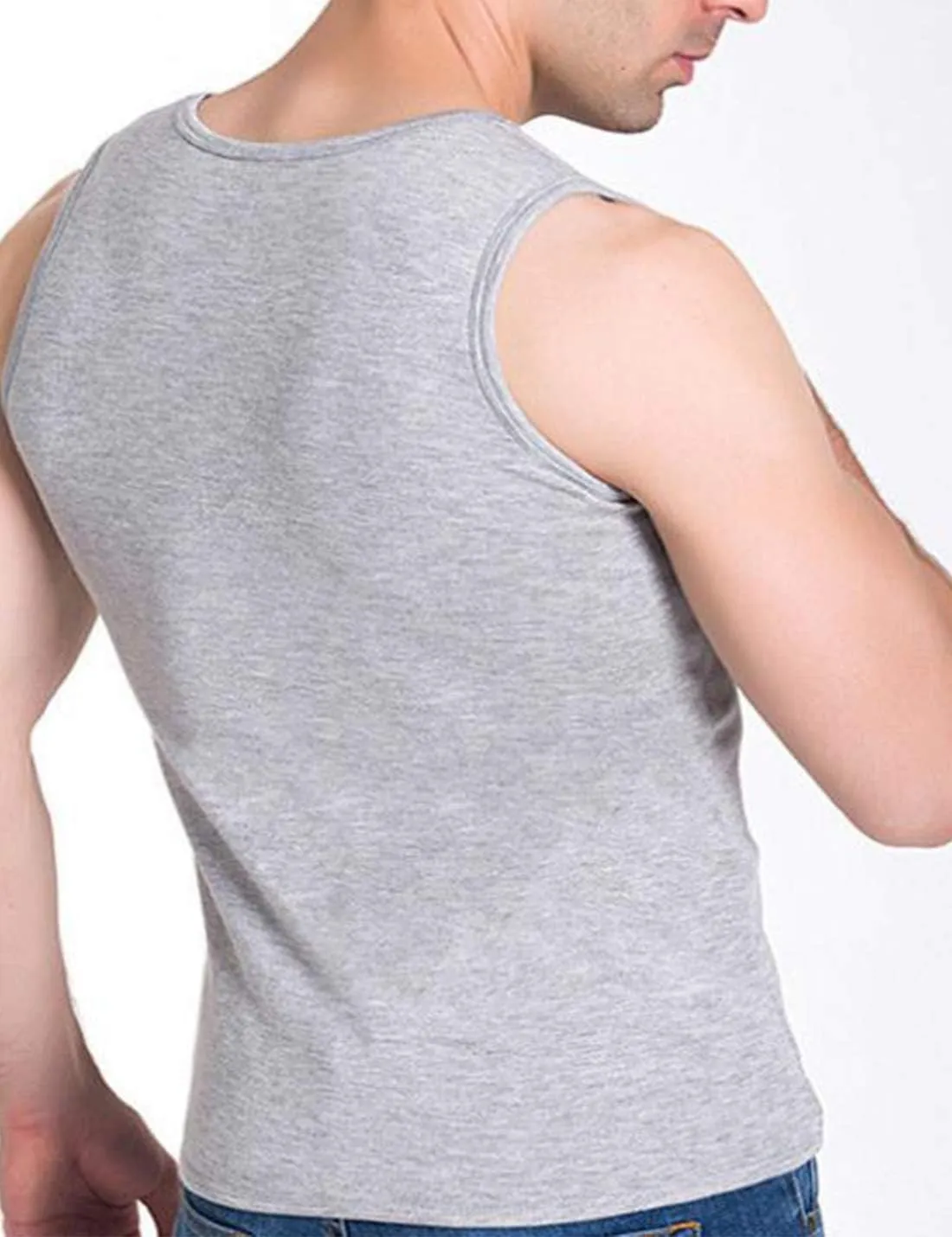 Flygo Mens Cotton Winter Warm Thermal Tank Top Fleece Lined Underwear Sleeveless Vest