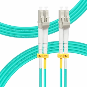 FLYPROFiber- LC to LC OM4 Fiber Patch Cable 3M/10ft, OM4 Duplex 50/125um Multimode Fiber Optic Cables LSZH 40GB/100GB, Length Options: 0.2m-100m, 10pack