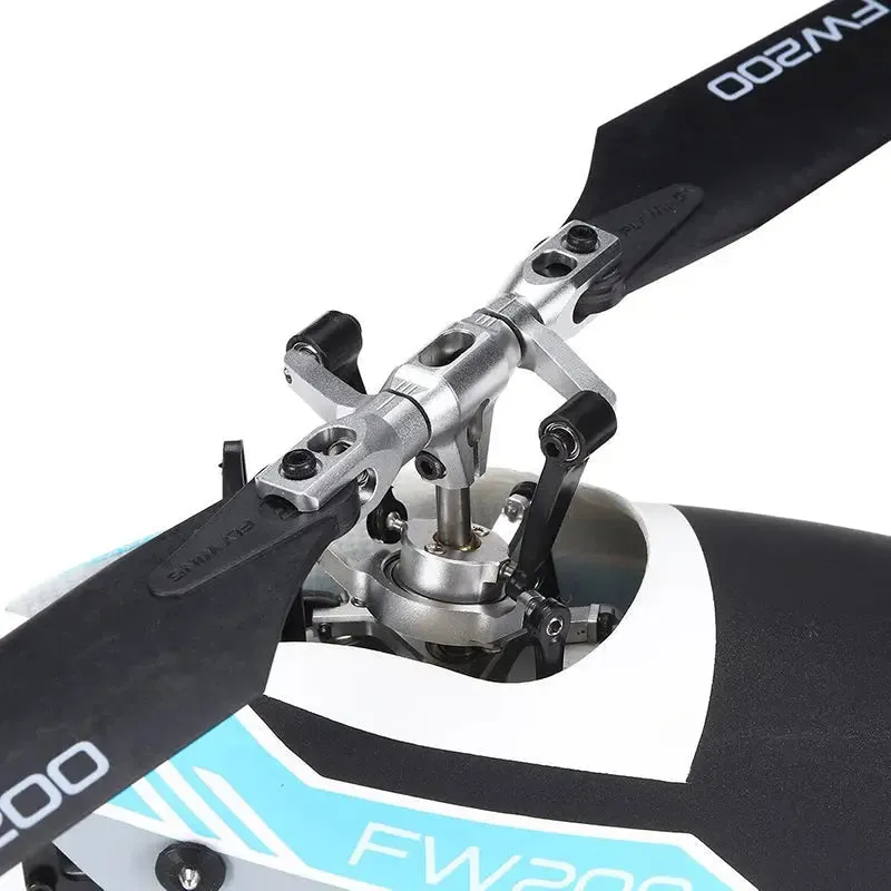 FLYWING FW200 RC Helicopter 6CH 3D Acrobatics GPS Altitude Hold One-key Return APP Adjust RTF With H1 V2 Flight Control System