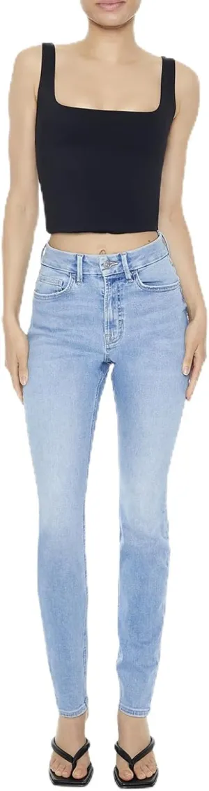 Forever 21 Women's Curvy High-Rise Skinny Jeans