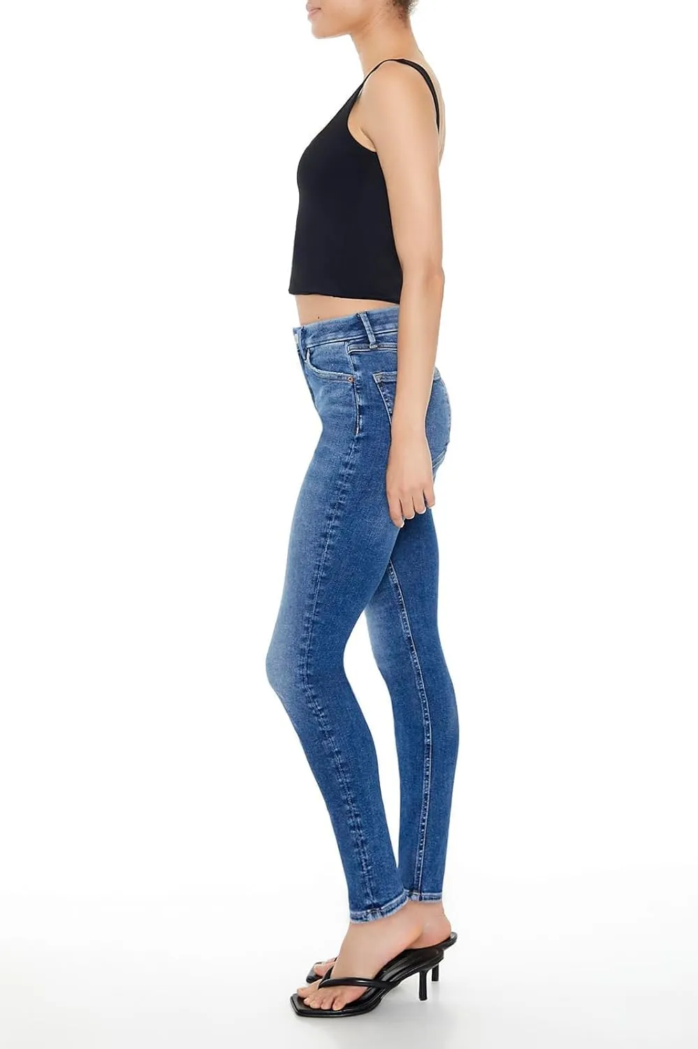 Forever 21 Women's Curvy High-Rise Skinny Jeans