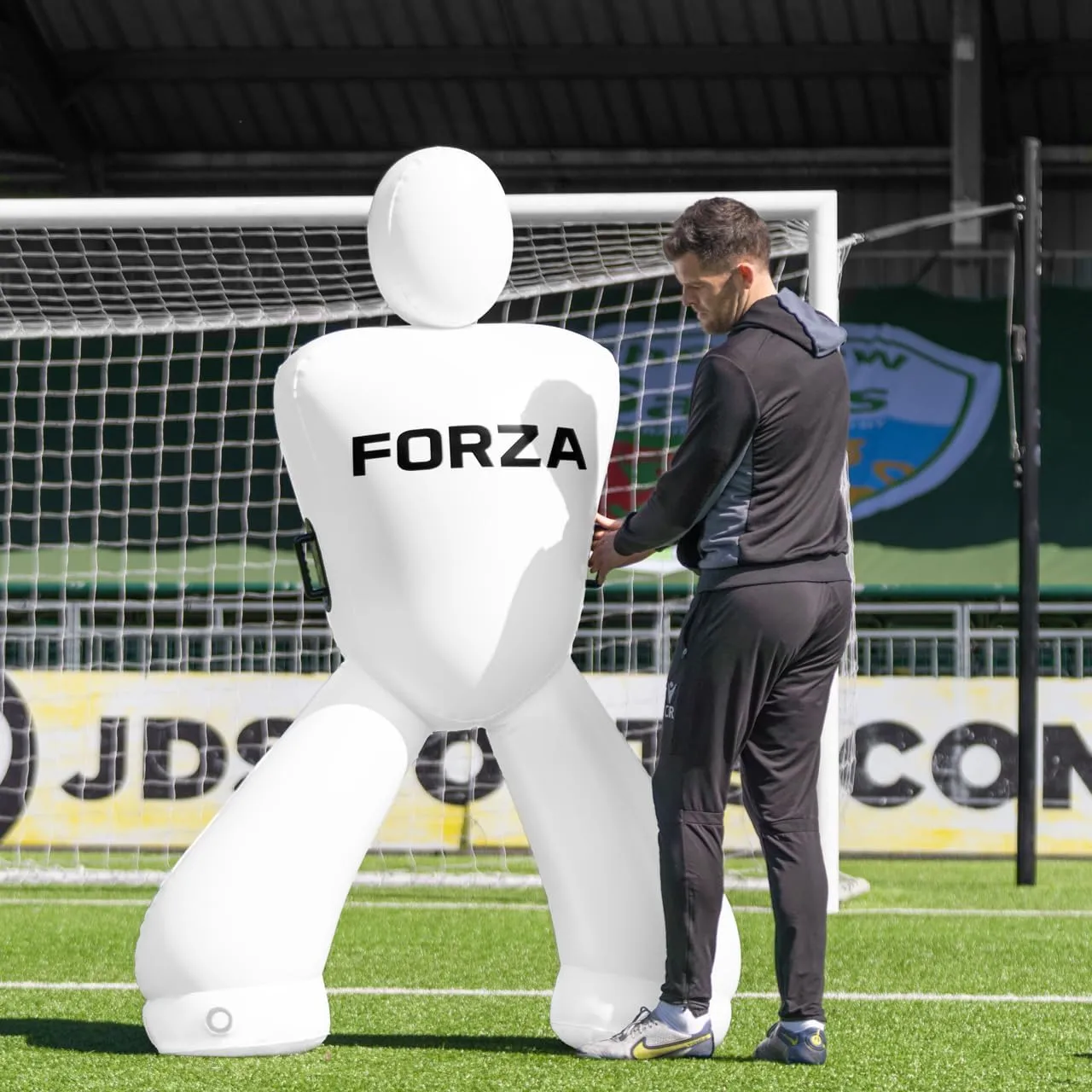 FORZA Giant Inflatable Soccer Dummy | Free Kick Defender Wall – 77in Air Mannequin for Goalkeeper Practice – Heavy-Duty PVC Design for All-Weather Use