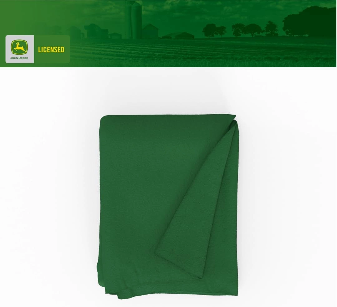 Franco Collectibles John Deere Bedding Super Soft Cozy Plush Throw, 46 in x 60 in, (Officially Licensed Product)