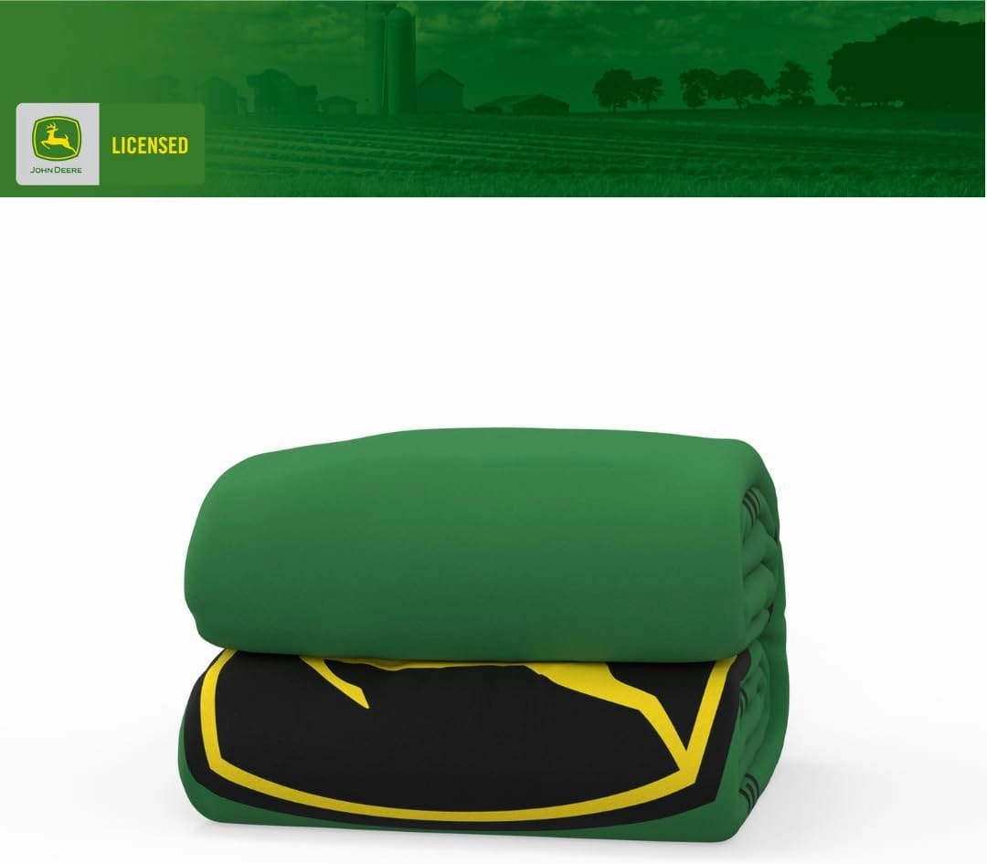 Franco Collectibles John Deere Bedding Super Soft Cozy Plush Throw, 46 in x 60 in, (Officially Licensed Product)