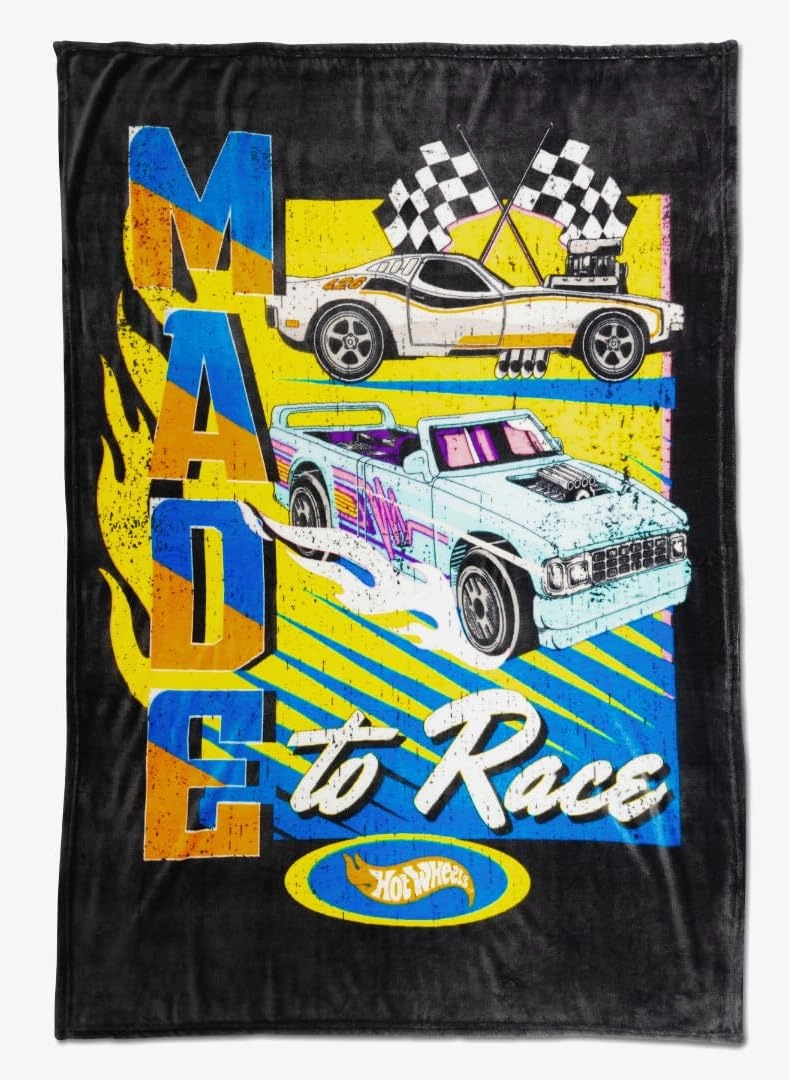 Franco Hot Wheels Kids Bedding Super Soft Plush Throw Blanket, 46 in x 60 in, (Officially Licensed Product)