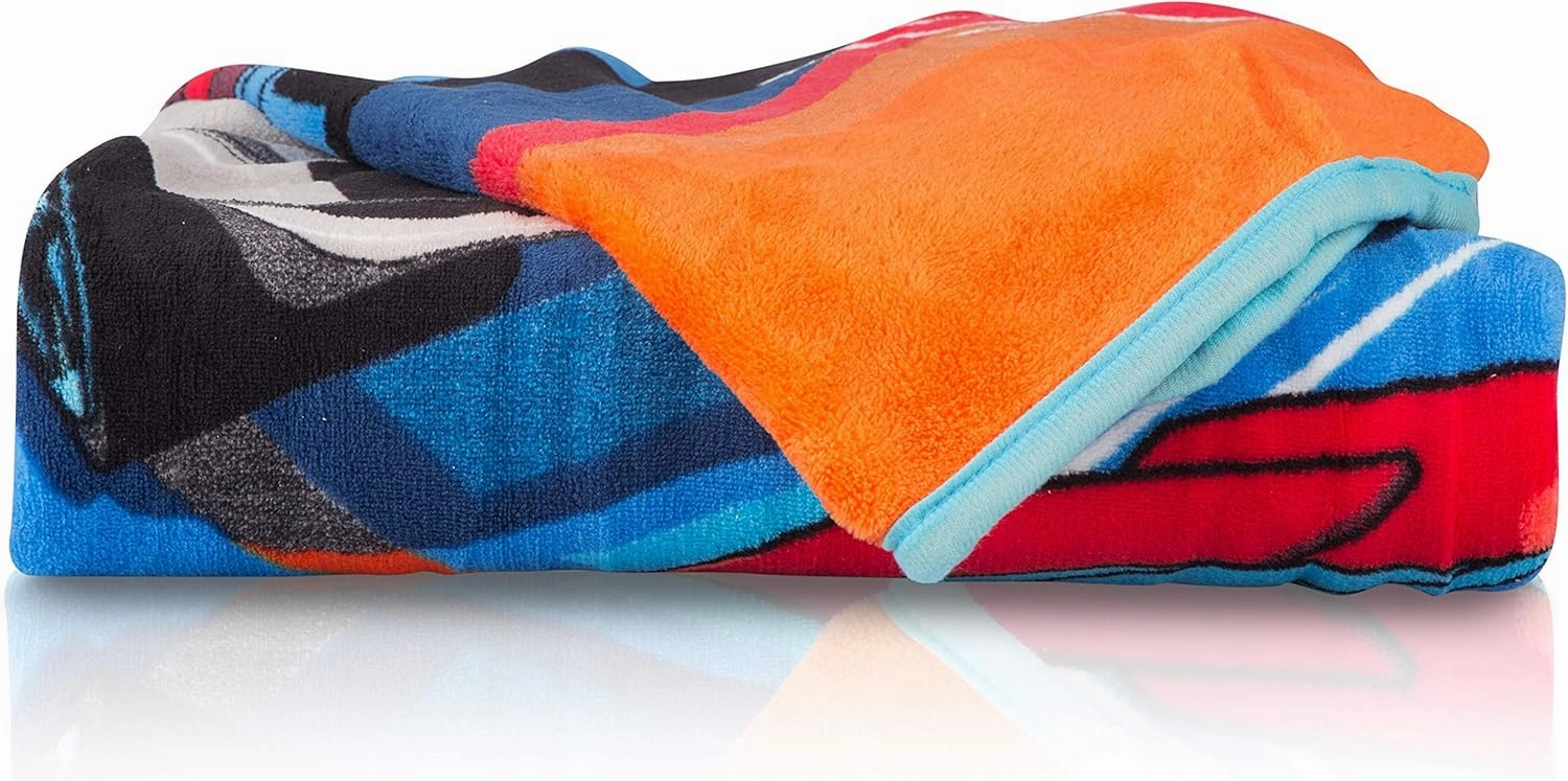 Franco Kids Bedding Super Soft Micro Raschel Throw, 46 in x 60 in, Hot Wheels