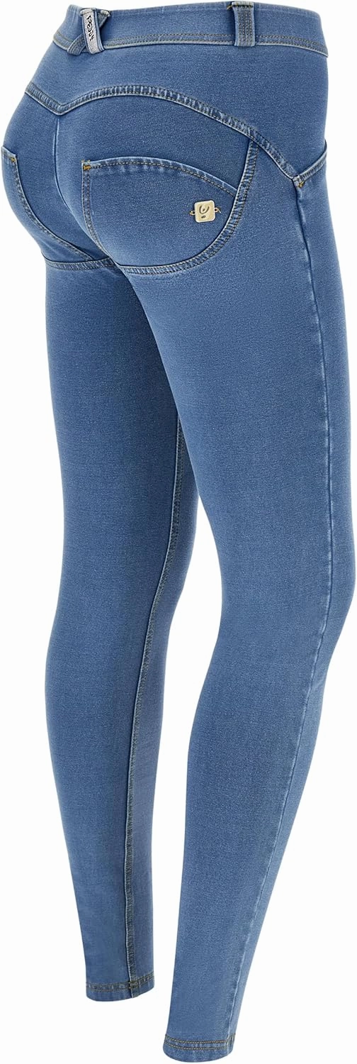FREDDY WR.UP Denim Butt Lifting Jeans for Women - Mid Rise Full Length Shaping Stretchy Pants for Women