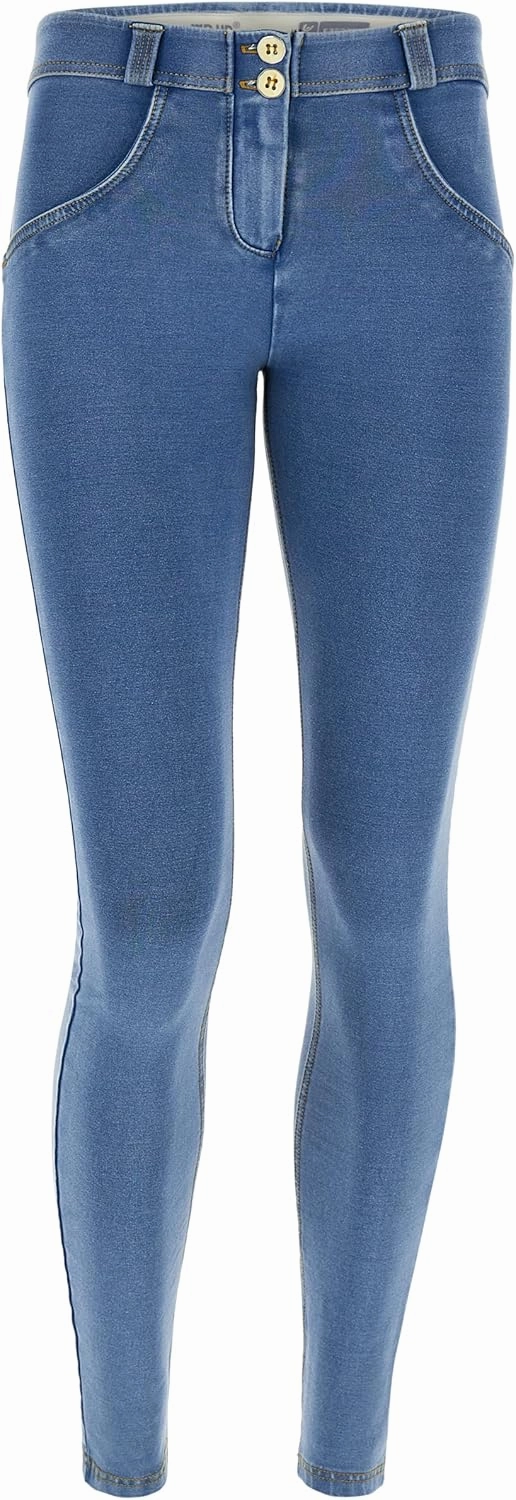 FREDDY WR.UP Denim Butt Lifting Jeans for Women - Mid Rise Full Length Shaping Stretchy Pants for Women