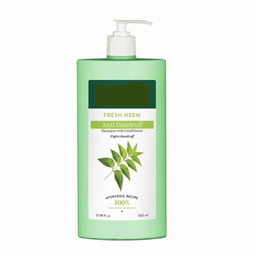 Fresh Neem Anti Dandruff Shampoo and Conditioner | Controls Dandruff | Eliminates Dryness, Flaking, and Itching | Hair Looks Fresh and Lustrous |Suitable for All Skin Types | 650ml