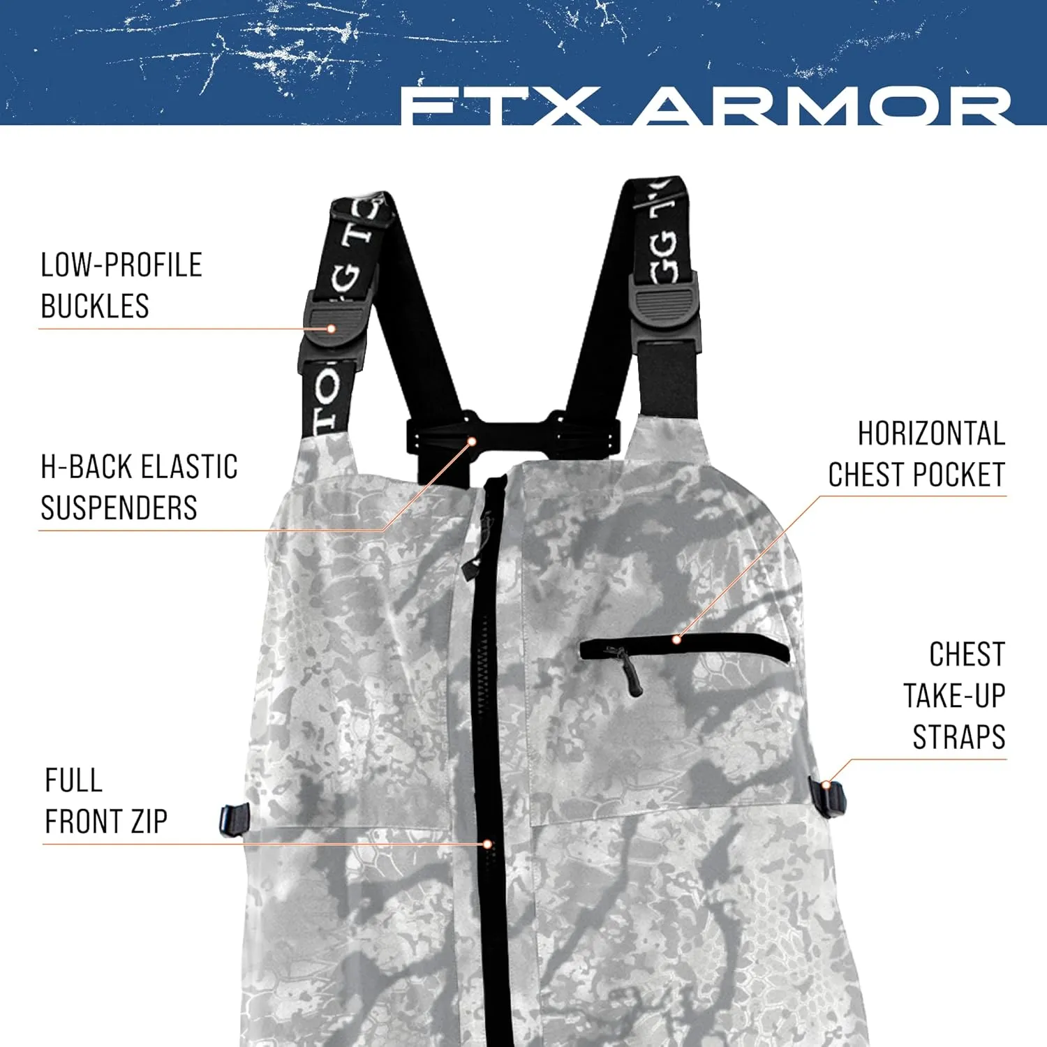 FROGG TOGGS Men's FTX Armor Premium Waterproof Rain, Fishing Bibs