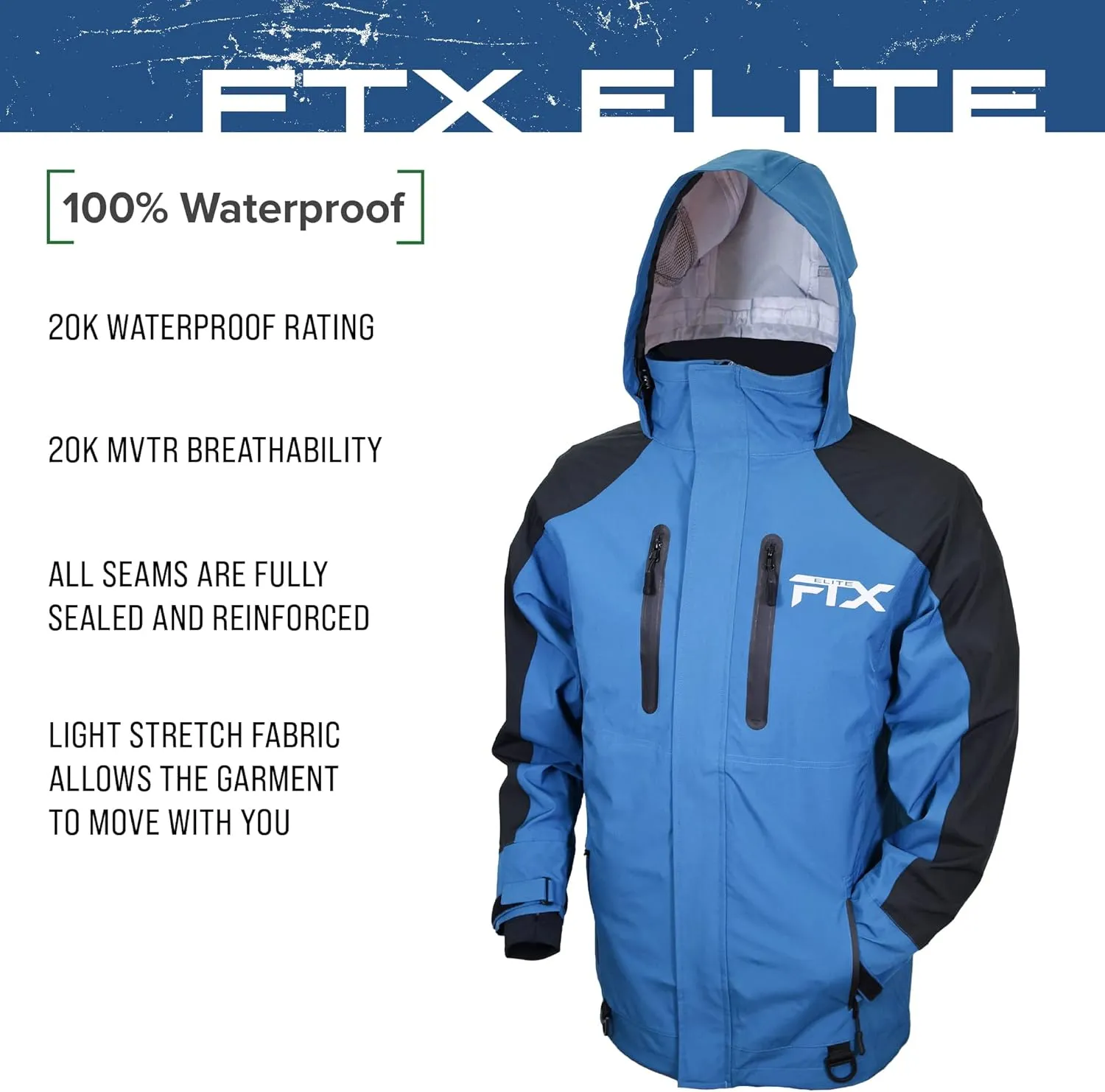 FROGG TOGGS Men's Ftx Elite Ultra Performance Waterproof Angler Fishing Rain Jacket