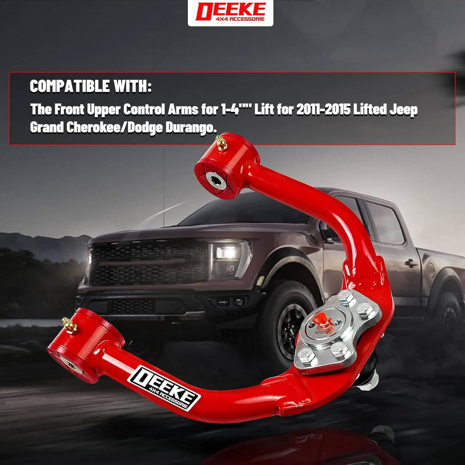 Front Upper Control Arms for Jeep Grand Cherokee（WK2)/Dodge Durango 2011-2015, 1-4" Lifted Tubular Front Control Arms w/Ball Joint