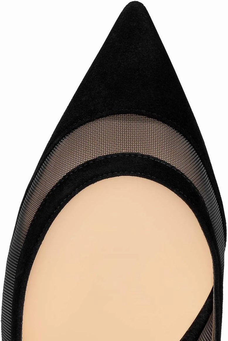 FSJ Women Sexy Mesh Stiletto High Heels Pumps Pointed Toe Slip On Dress Party Evening Office Shoes Size 4-15 US