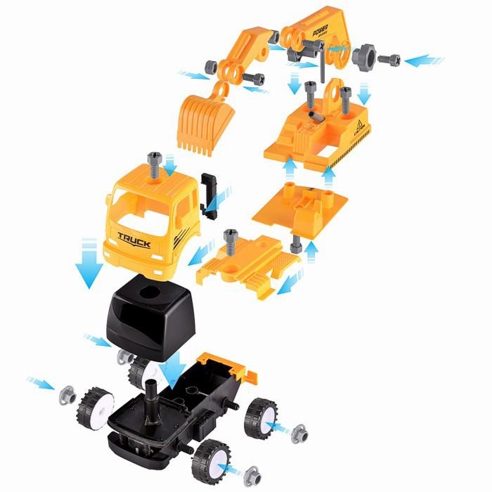 Fun Educational Take Apart Construction Truck Engineering Toy Playset