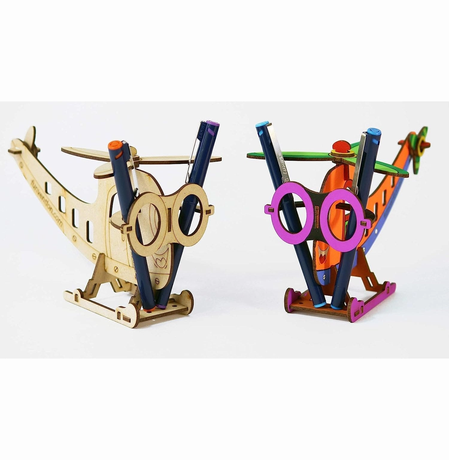 Funvention 3D Coloring Models Helicopter Model (3D Puzzle)