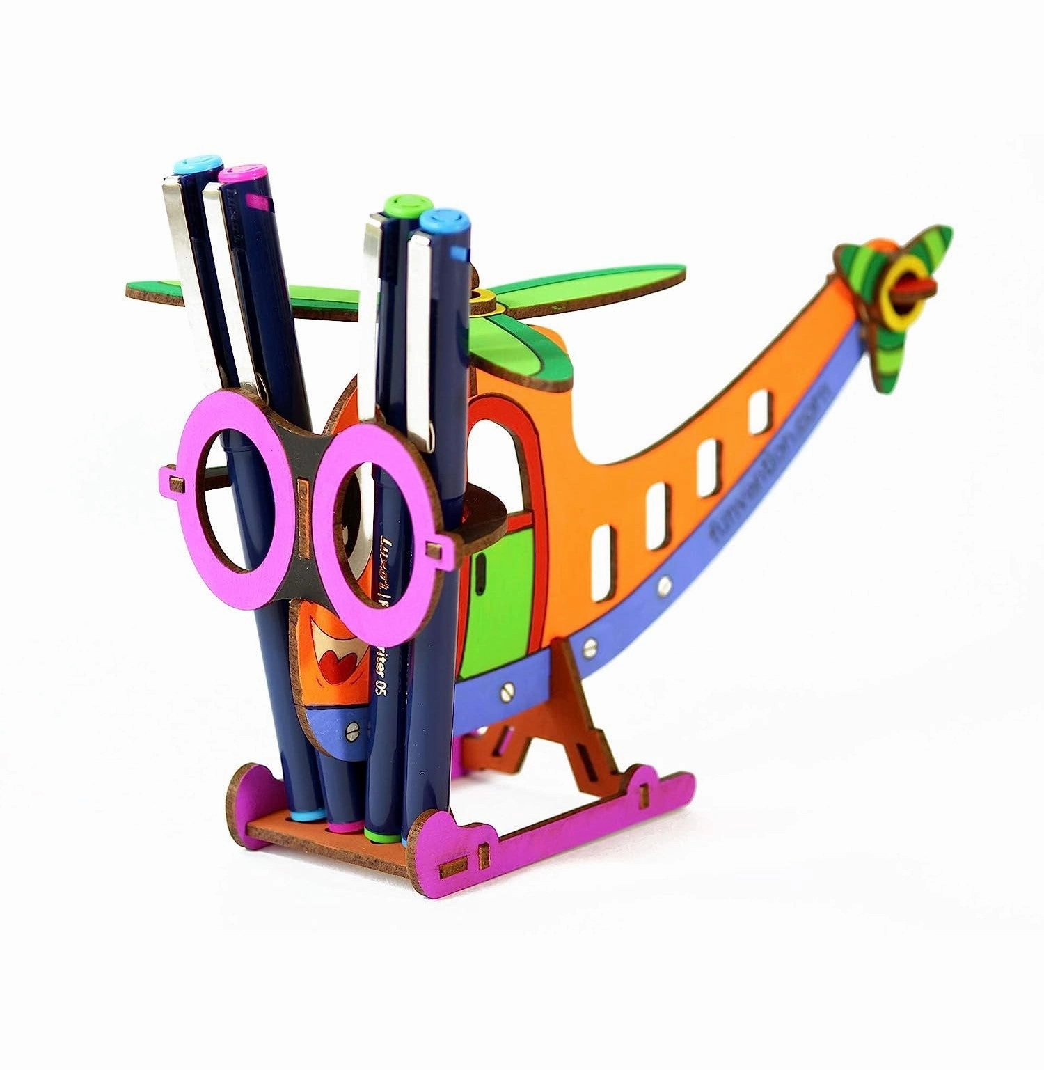 Funvention 3D Coloring Models Helicopter Model (3D Puzzle)