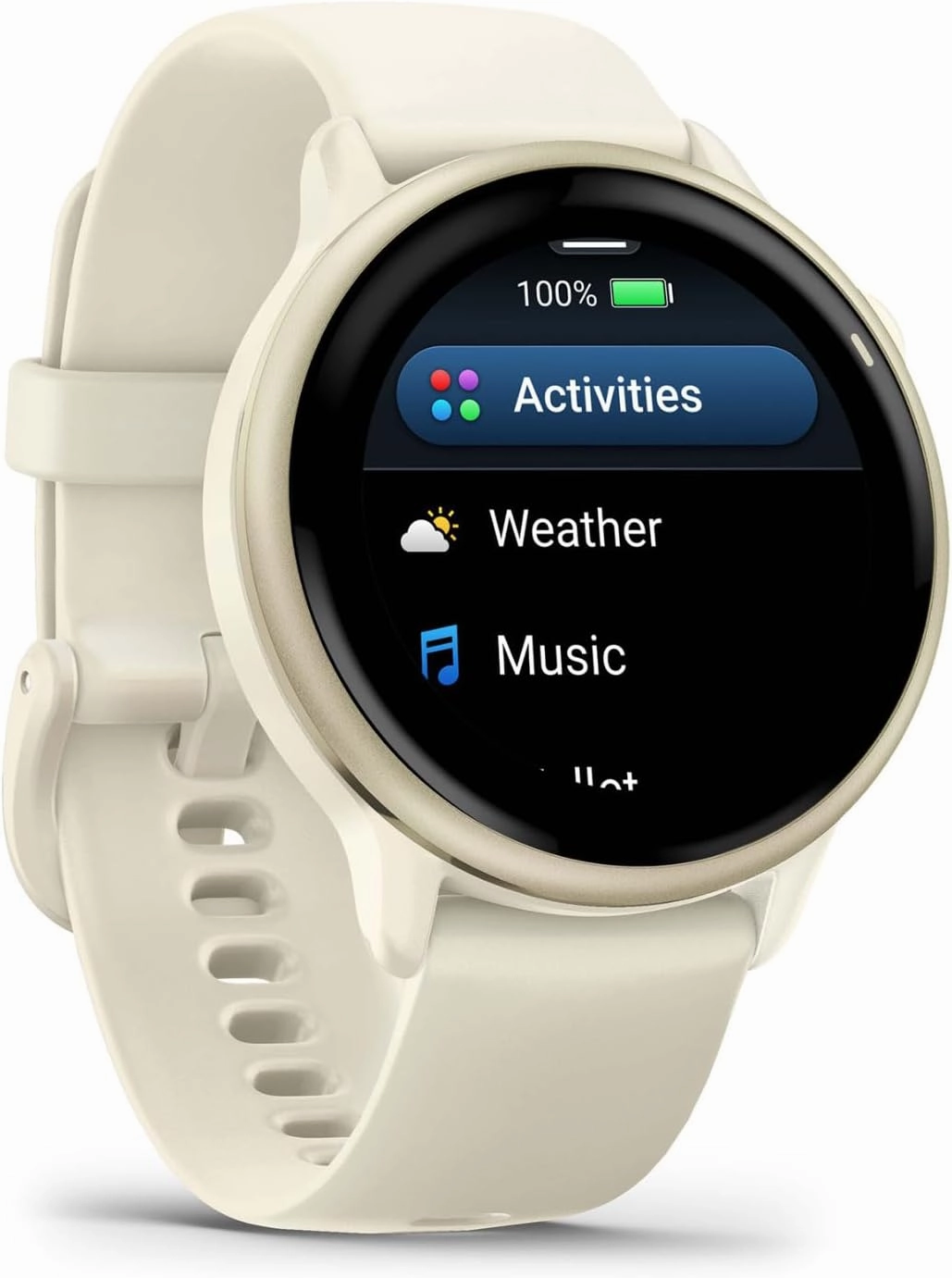 Garmin vívoactive® 6, Health and Fitness GPS Smartwatch, AMOLED Display, Up to 11 Days of Battery, Lunar Gold with Bone Band