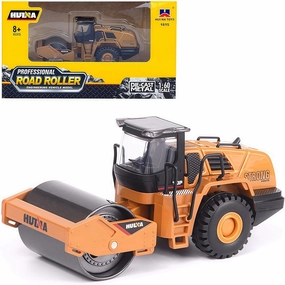 Gemini&Genius Rigid Road Roller Heavy Duty Steamroller Construction Site Vehicle Toys 1:60 Scale Diecast Site Grader Collectible Alloy Model Engineering Toys for Kids and Decoration for House