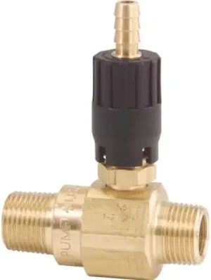 General Pump ADJUSTABLE Chemical Injector High Draw, Brass Body, SS Nozzle, Viton Elastomers and CERAMIC Ball (2.3)