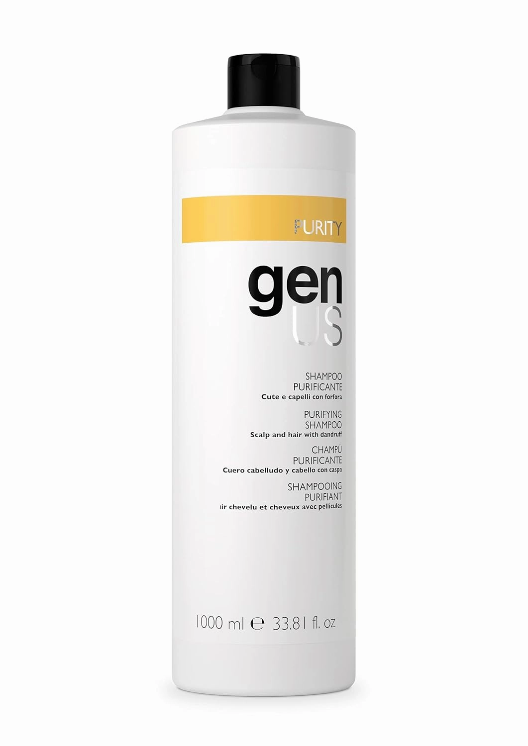 Genus Purity Purifying Shampoo - Anti-Dandruff Hair Shampoo, Sage, Thyme, Soothing for Scalp Health - 1000ml