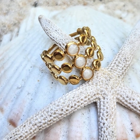 GOLD BALL -  ADJUSTABLE WATERPROOF 18K GOLD RING
