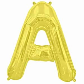 Gold Letter A - 34 Inch Height - Packaged (00248)