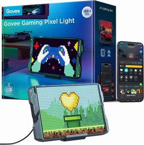 Govee Gaming Pixel Light, RGBIC LED Panel with Real-time Info Display, 150  Scene Modes & DIY Options, Smart Pixel Lights (Wi-Fi Only), Works with Alexa, Ideal for Game Room Decor, 52x32 Pixels