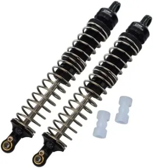 GPM For Losi 1/8 LMT 4WD Solid Axle Monster Truck LOS04022 Upgrade Parts Aluminum Front Or Rear Adjustable Spring Dampers (130mm) - 4Pc Set Black