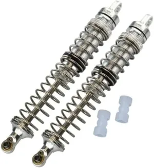 GPM For Losi 1/8 LMT 4WD Solid Axle Monster Truck LOS04022 Upgrade Parts Aluminum Front Or Rear Adjustable Spring Dampers (130mm) - 4Pc Set Silver