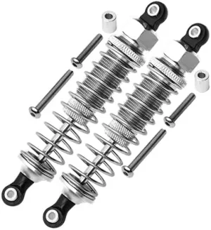 GPM For Tamiya DT-03 Upgrade Parts Aluminium Rear Adjustable Plastic Ball Top 90mm Damper - 1Pr Set Silver