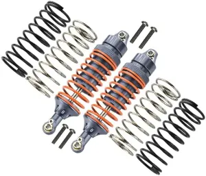 GPM For Traxxas Slash 4X4 / Stampede 4X4 / NOS Deegan Rally/Bandit Upgrade Parts Aluminum Front Adjustable Spring Damper With Aluminum Ball Top & Ball Ends - 1Pr Set Gray Silver