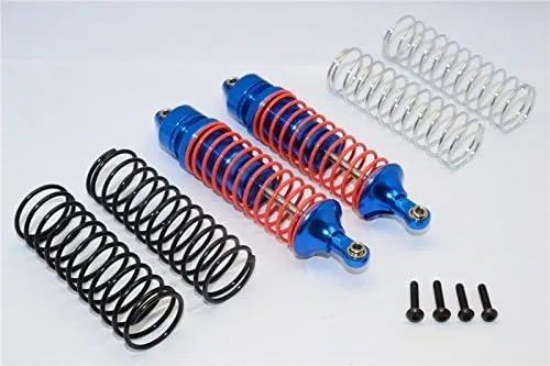 GPM for Traxxas Slash 4X4 / Stampede 4X4 / Rustler VXL/Craniac/NOS Deegan Rally/Bandit Upgrade Parts Aluminum Rear Adjustable Spring Damper with Aluminum Ball Top & Ball Ends - 1Pr Set Blue