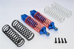 GPM for Traxxas Slash 4X4 / Stampede 4X4 / Rustler VXL/Craniac/NOS Deegan Rally/Bandit Upgrade Parts Aluminum Rear Adjustable Spring Damper with Aluminum Ball Top & Ball Ends - 1Pr Set Blue