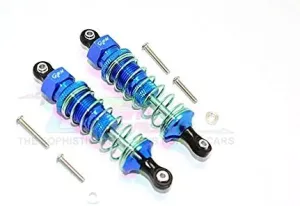 GPM Thunder Tiger Kaiser XS Upgrade Parts Aluminum Front/Rear Adjustable Damper (75mm) with Plastic Ball Top - 1Pr Set Blue