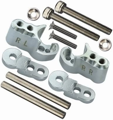 GPM For Traxxas X Maxx 4X4 Upgrade Parts Aluminum Rear Adjustable Shock Mount - 1 Set Silver