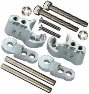 GPM For Traxxas X Maxx 4X4 Upgrade Parts Aluminum Rear Adjustable Shock Mount - 1 Set Silver