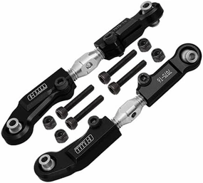 GPM Upgrades Aluminum 7075-T6 Stainless Steel Adjustable Front Steering Tie Rod for 1/7 Limitless All-Road Speed Bash (ARA109011) RC Cars (Black)