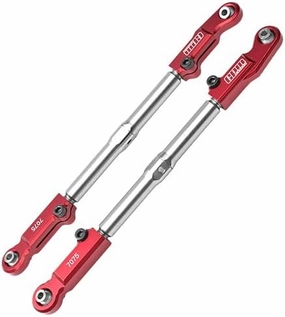 GPM Upgrades Aluminum 7075-T6 Stainless Steel Rear Camber Links 1/8 4Wd Sledge Monster Truck（95076-4） RC Car (Red)