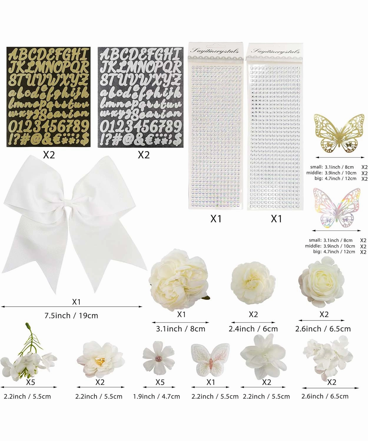 Graduation Cap Decoration Kit DIY Craft - 5 Colors Available